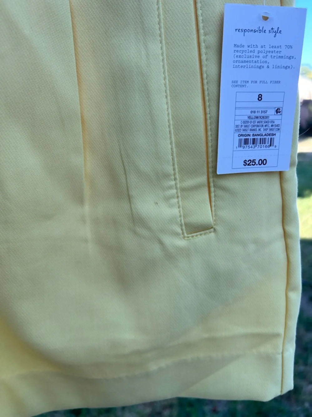 a new day Yellow High-Rise Tailored Women's Shorts